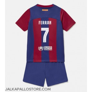 Barcelona Ferran Torres #7 Kotipaita Lapsille 2023-24 Lyhythihainen (+ shortsit)